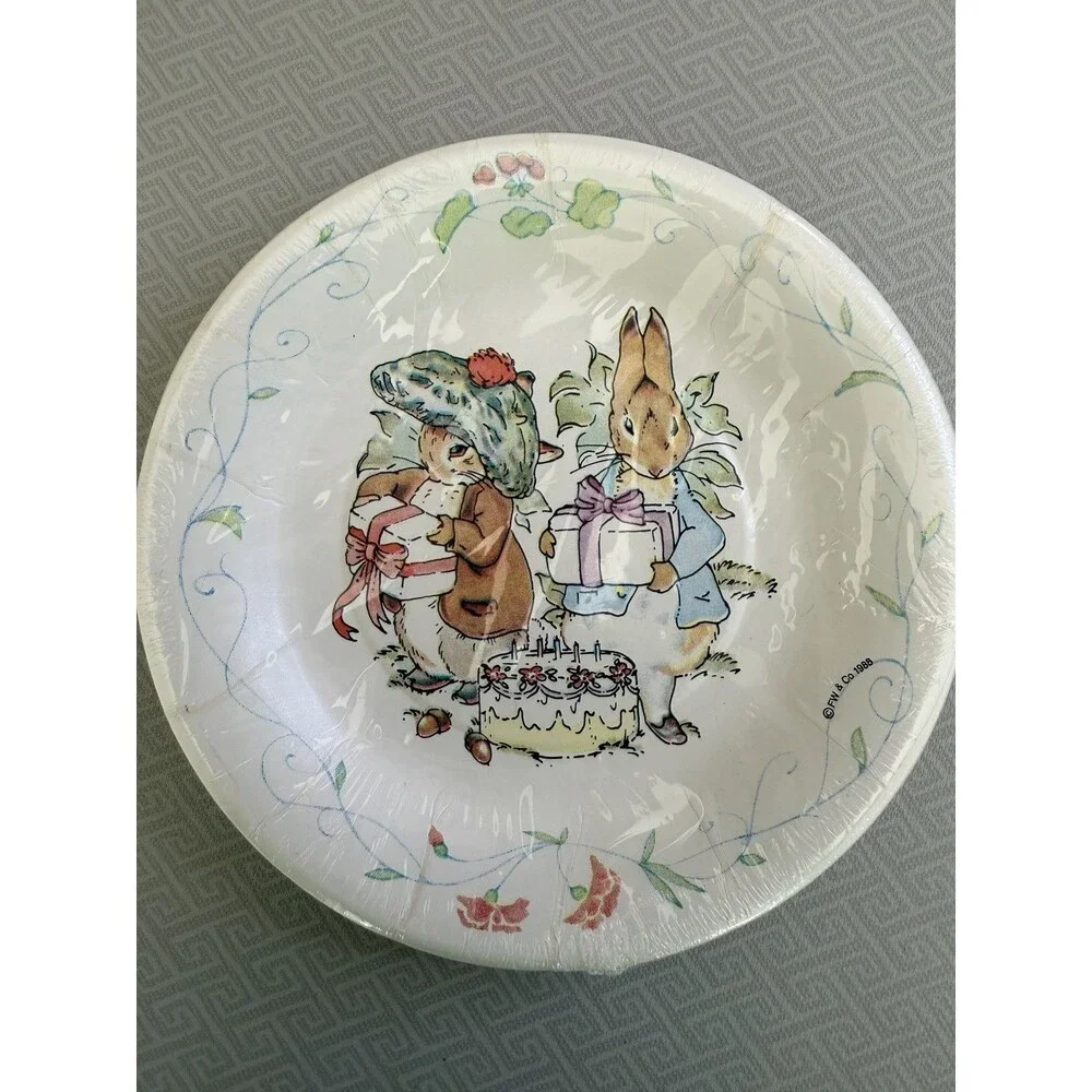Vintage 1998 Beatrix Potter Friends Paper Plates & Napkins C.R. Gibson New Pkgs